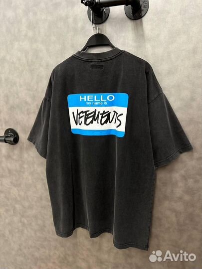 Vetements футболка оверсайз варенка (Hello my name