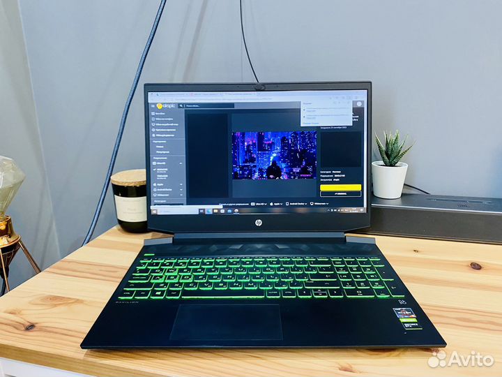 Игровой ноутбук HP / GTX 1650 / ryzen 5 / SSD