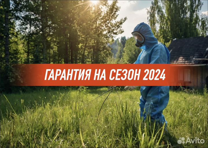 Обработка участка от клещей и комаров Казань