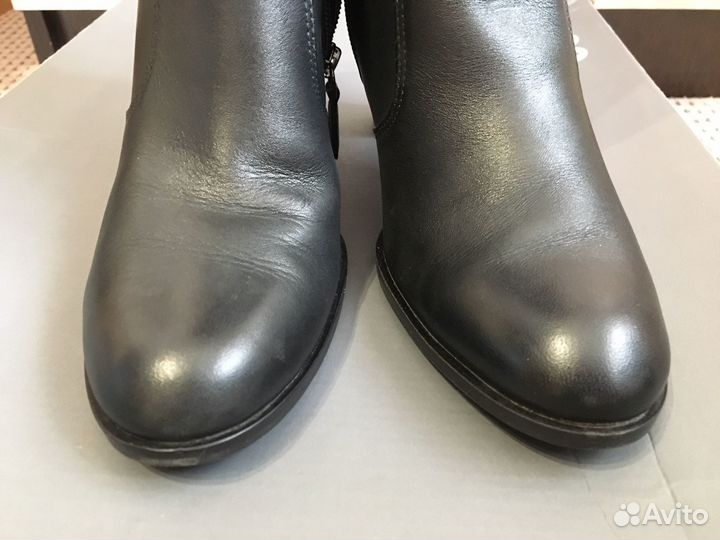 Демисезонные кожаные сапоги Ecco