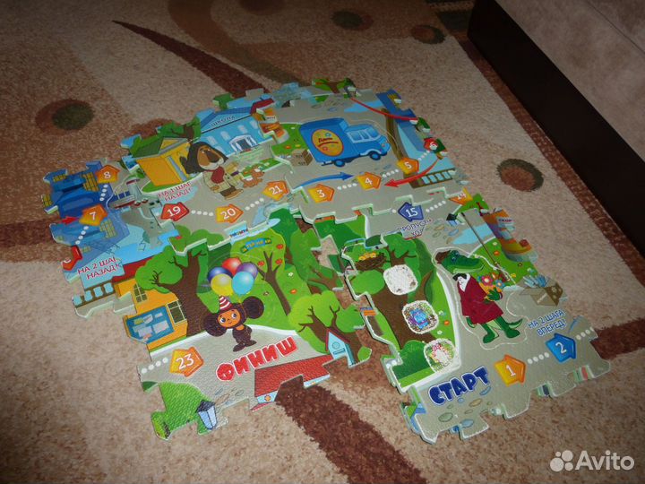 Коврик-пазл и игра-ходилка Размер 90*90