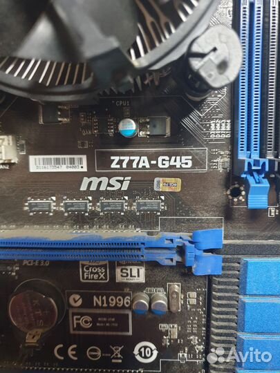 Материнская плата MSI Z77A-G45, 4 слота, 1155