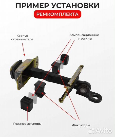 Ремкомплект ограничителей дверей на Hyundai Tucson