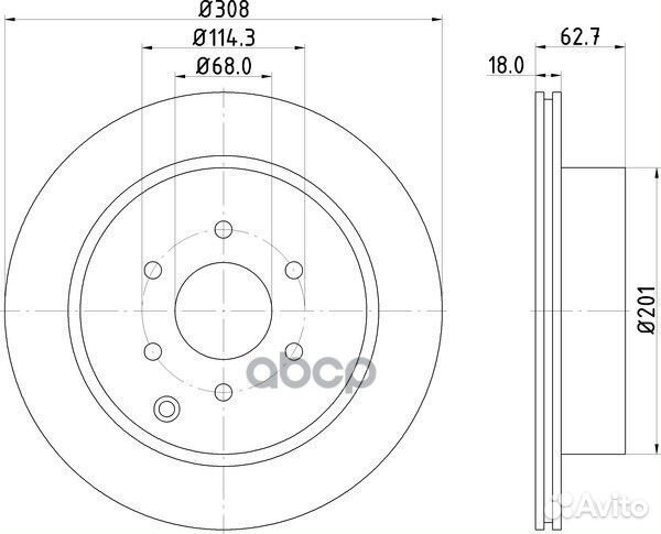 Диск тормозной зад nd2032k nisshinbo