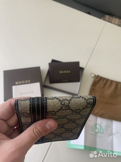 Gucci monogram wallet beige