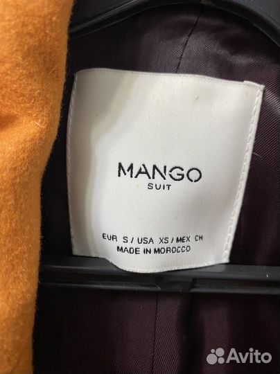 Пальто mango шерстяное