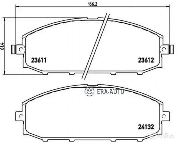 Brembo P56041 Колодки nissan patrol/safari 97-02