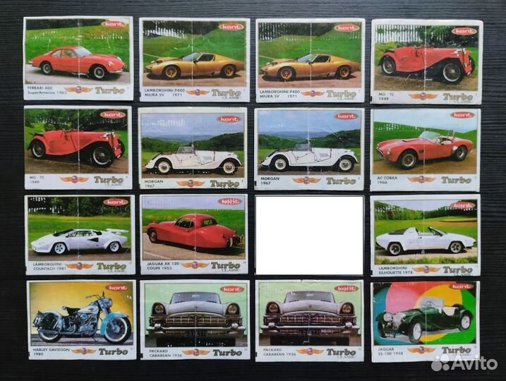 Вкладыши турбо классик, желтые разные серии