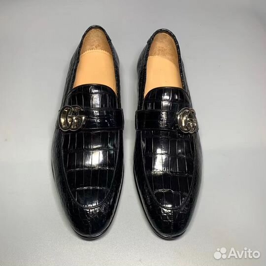 Мужская обувь из кожи крокодила, премиум класса