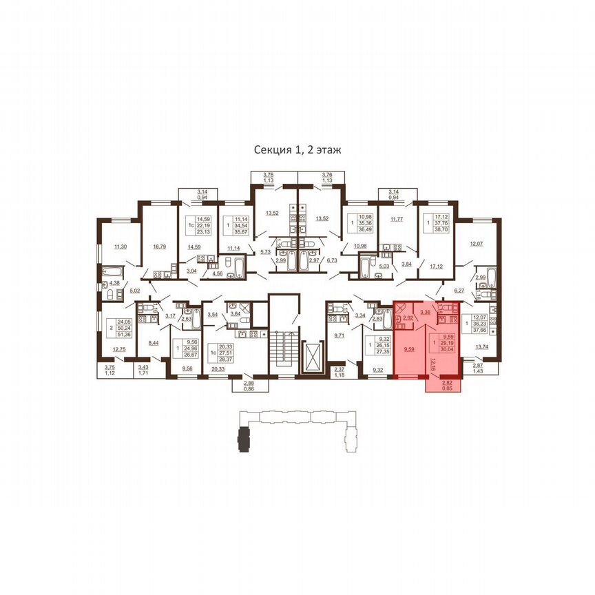 1-к. квартира, 30 м², 6/6 эт.