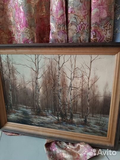 Картина маслом,на оргалите