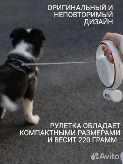 Стильный поводок (рулетка) для собак