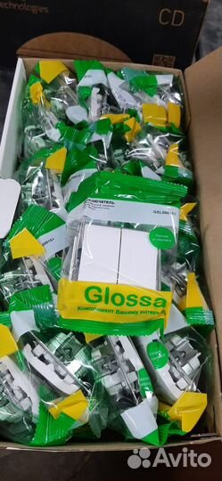 Выключатель 2-клавишный Schneider Electric glossa