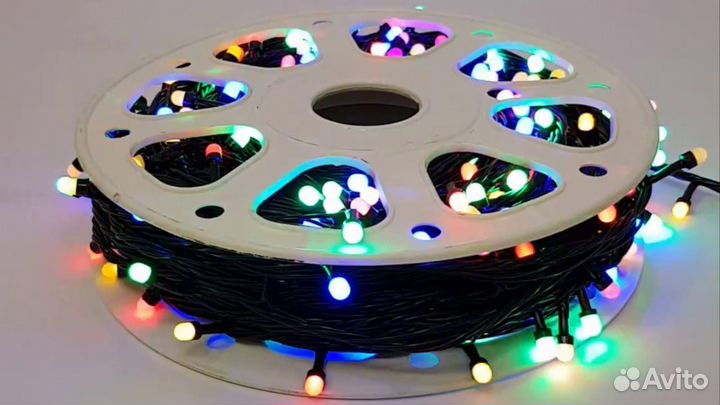 Уличная светодиодная гирлянда 50м разные цвета
