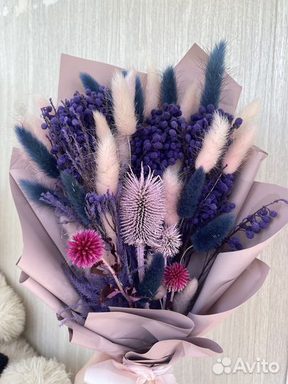 Букет из сухоцветов, сухоцветы, композиция цветов