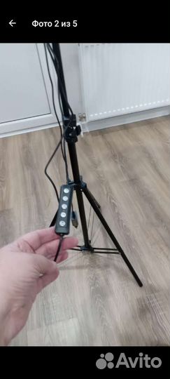 Кольцевая LED лампа со штативом с пультом