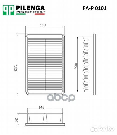 FAP0101 фильтр воздущный\ Hyundai Creta 16