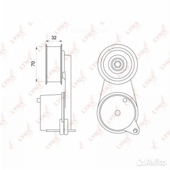 Lynxauto PT-3052 Натяжитель поликлинового ремня