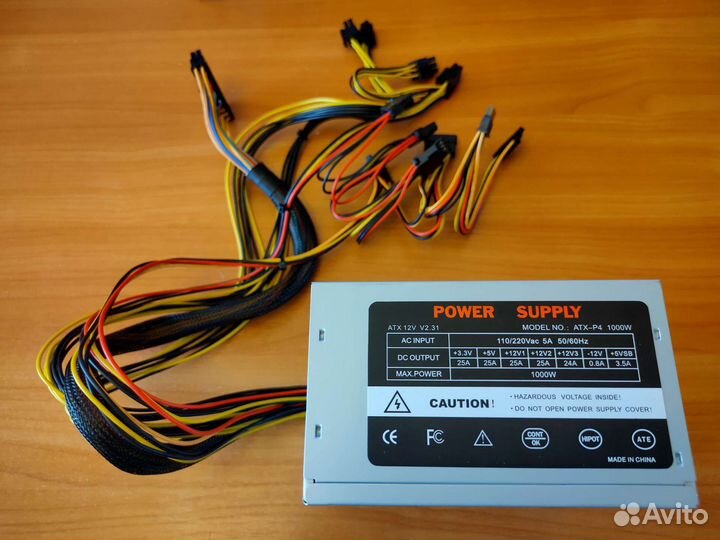 Блок питания 1000w 6+6+2 pin