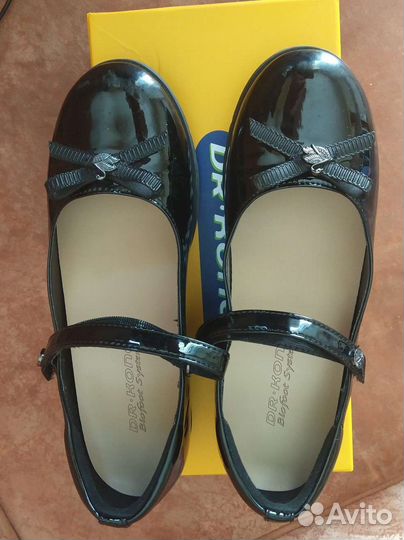 Туфли школьные черные Dr.kong