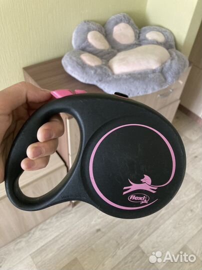 Рулетка flexi лента 5м 25кг розовая