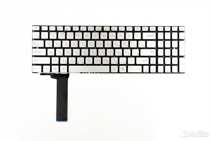 Клавиатура для Asus N550J N750J Сеpебро с подсвет
