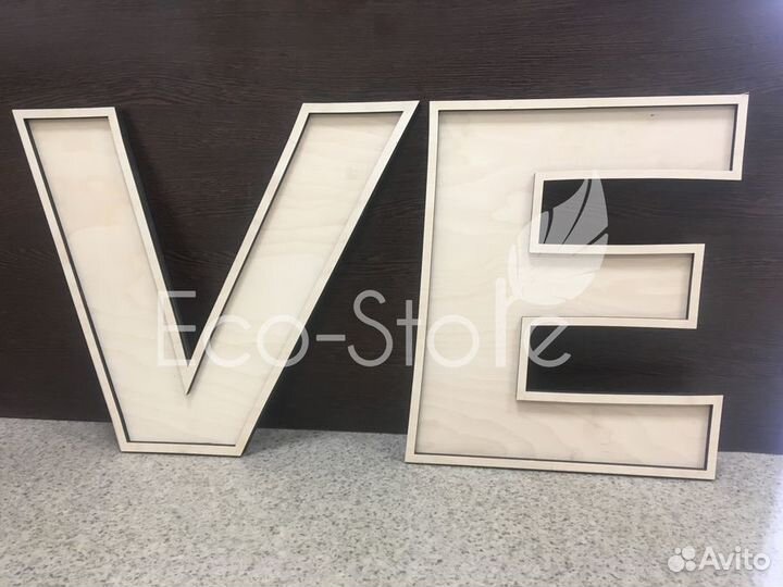 Стабилизированный мох.Буквы из мха. Логотип из мха