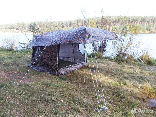 Палатка Куб 2,2 3-сл+пол+антдождтент Уралзонт