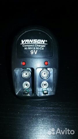 Зарядное устройство vanson для аккумулятора 6F22 9