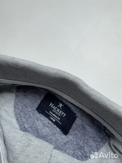 Поло Hackett Tailored Logo Grey Polo Shirt (L)