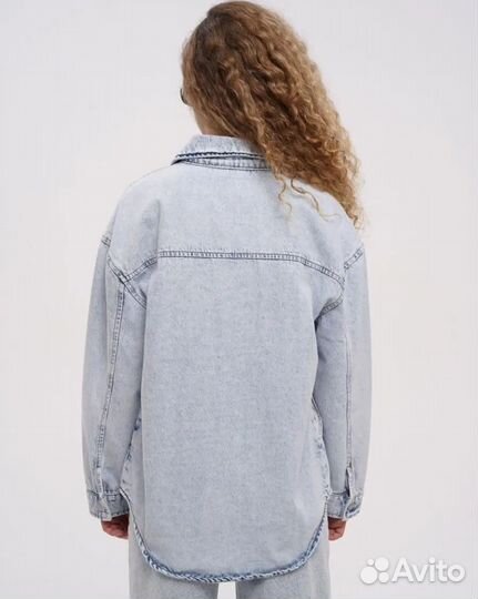 Новая джинсовая куртка рубашка твое голубая