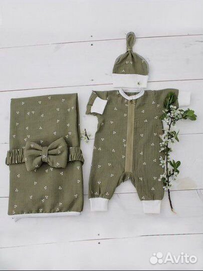 Летний набор на выписку малыша