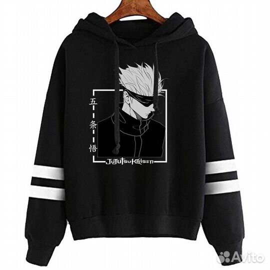 Худи с капюшоном (Магическая битва) унисекс Чёрная