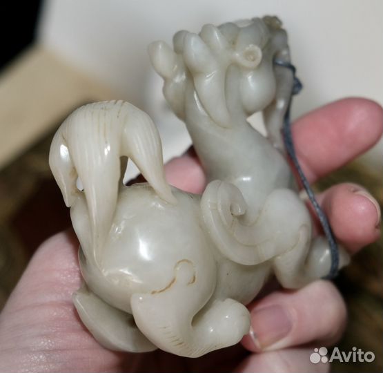 Белый Дракон нефрит артефакт/подвес