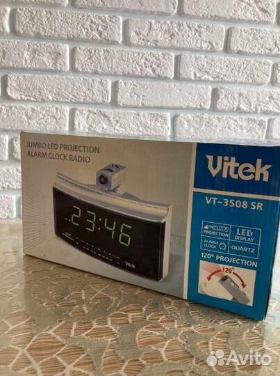 Радио часы будильник с проектором