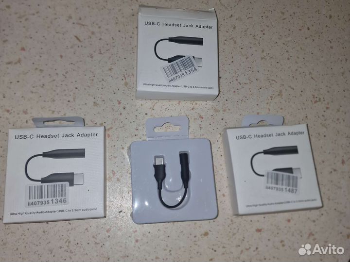 Переходник с 3,5 мм AUX mini-Jack на USB Type-C