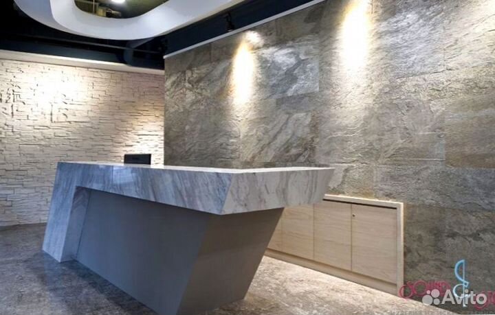 Ресепшн для офиса из искусственного камня