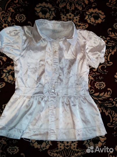 Блузки школьные с воротником под галстук