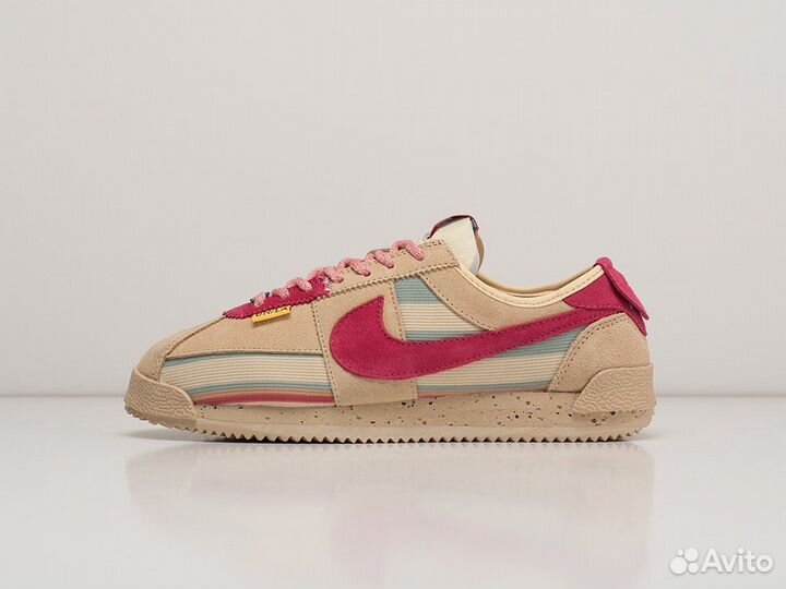 Кроссовки Nike X union X cortez sesame бежевые