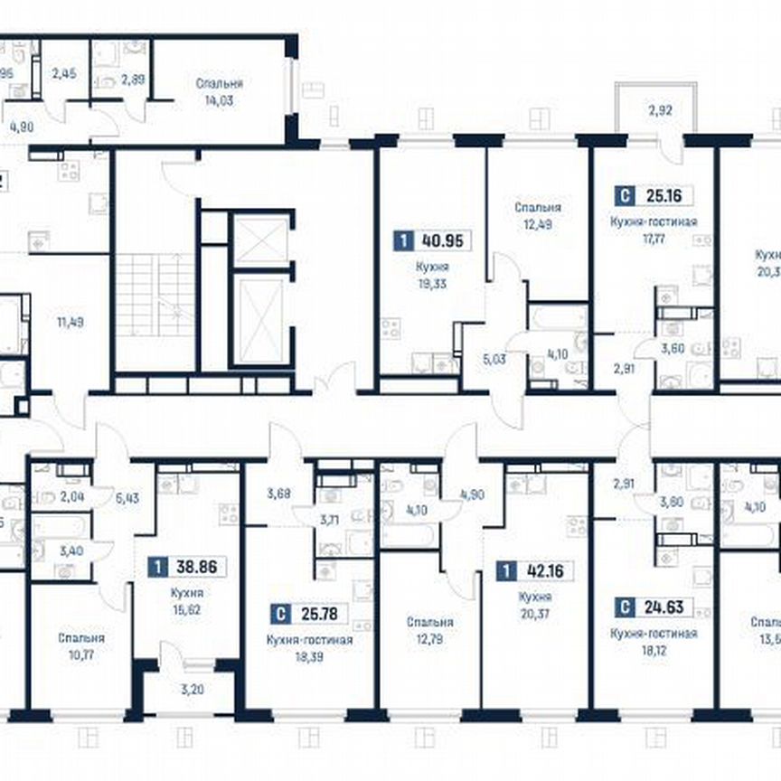 2-к. квартира, 71,1 м², 9/18 эт.