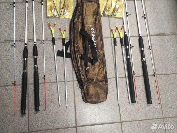 Набор фидер спиннинг удочка снасти