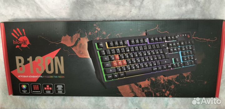 Новая игровая клавиатура A4Tech Bloody B140N, B130