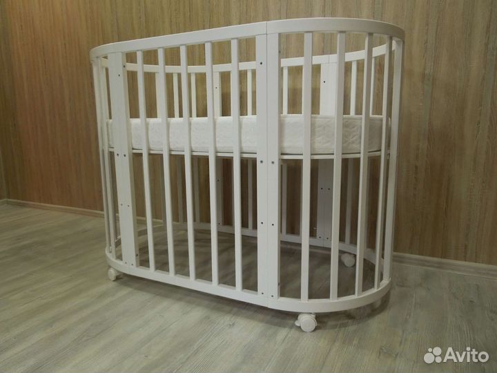 Детская кроватка 7в1 Новая Белая