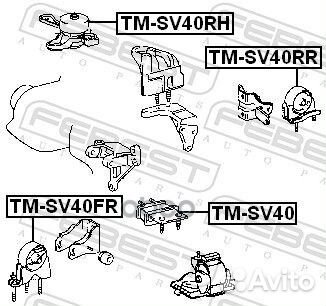 Опора двигателя TM-SV40RR TM-SV40RR Febest