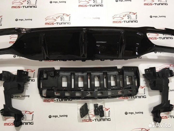 Диффузор E63s AMG черный Mercedes w213