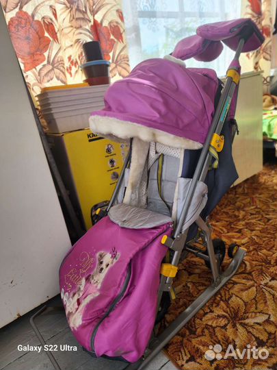 Детские санки коляска