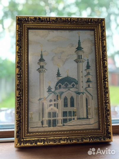 Картина вышитая крестом Казанская соборная мечеть