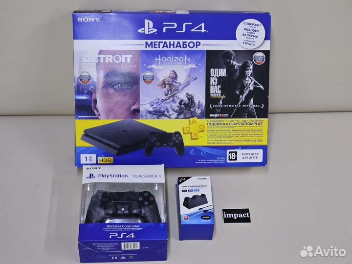 Sony PlayStation 4 Slim 1TB (рст+гарантия)