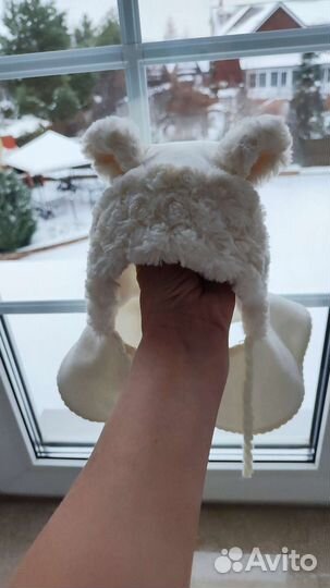 Шапочка для новорожденного теплая