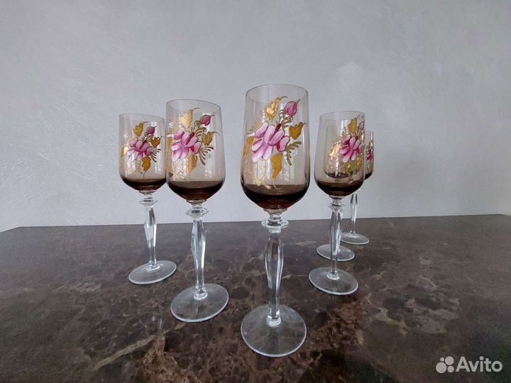 Фужеры цветное стекло СССР